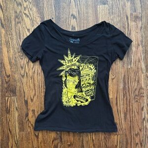 Sourpuss Transylvegas Black Graphic Women's Top